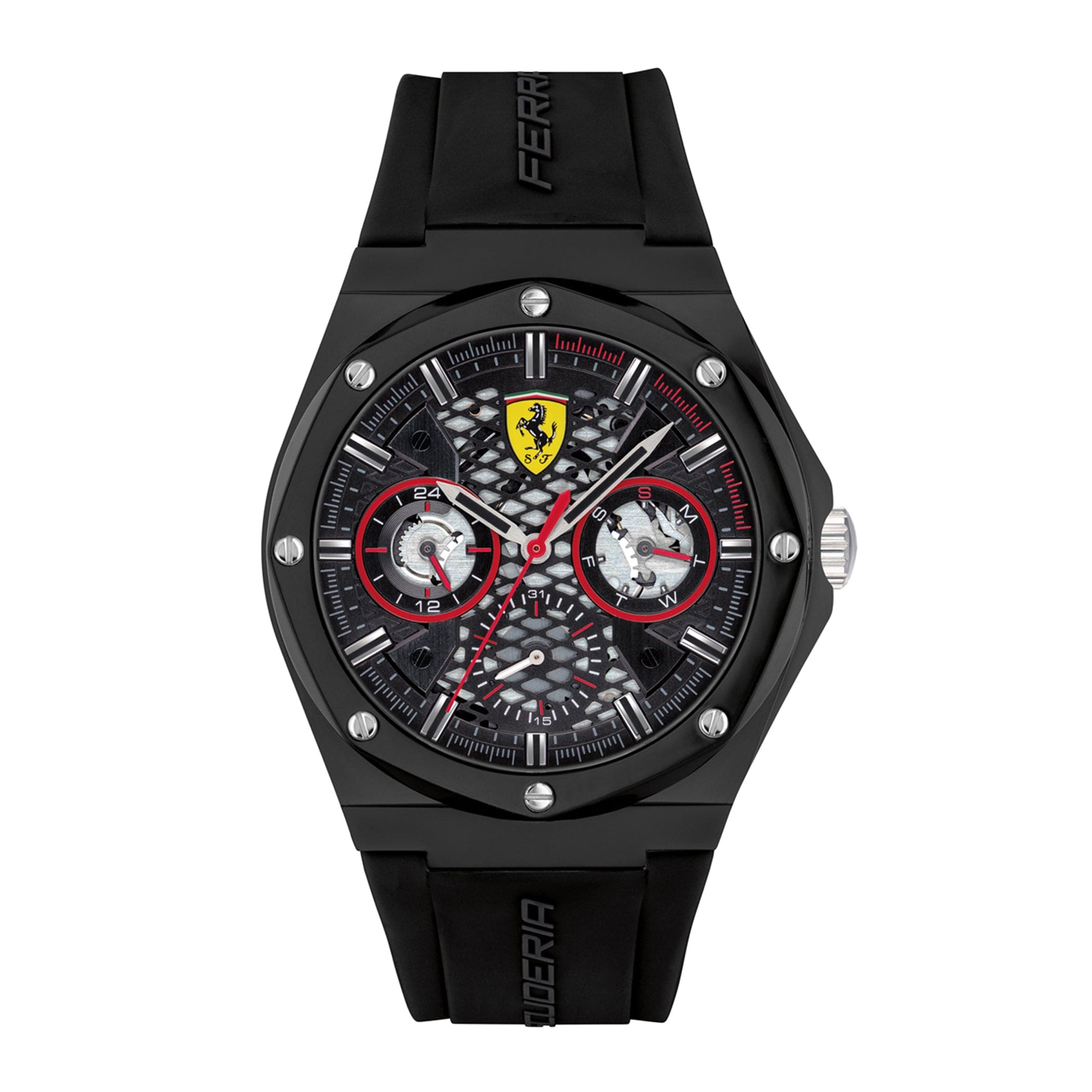 SCUDERIA FERRARI ASPIRE Multifunction Black Round Dial Men's Watch- 0830785