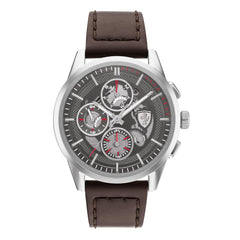 SCUDERIA FERRARI GRAND TOUR Multifunction Grey Round Dial Men's Watch - 0830830