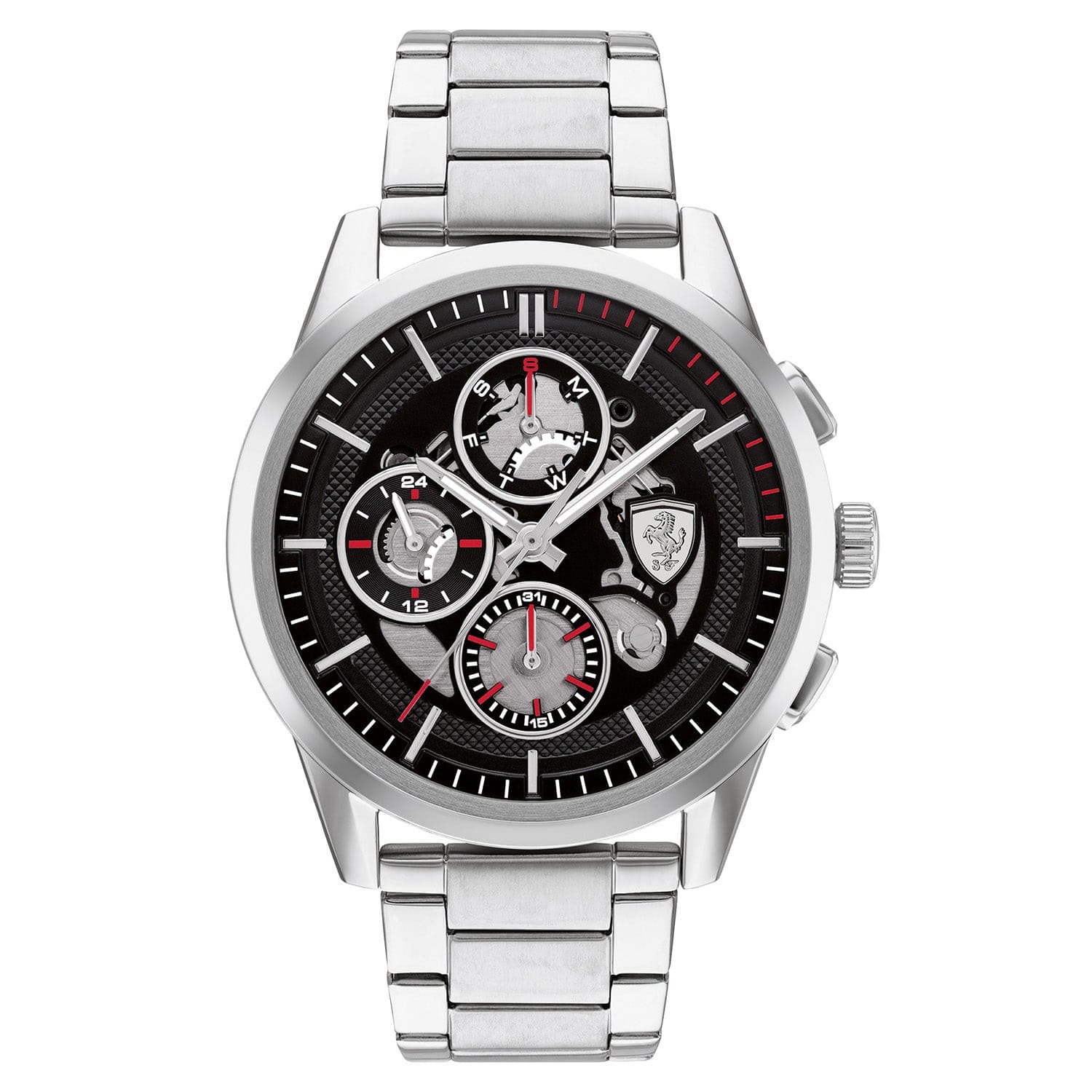 Scuderia Ferrari Grand Tour Multifunction Black Round Dial Men's Watch- 0830831