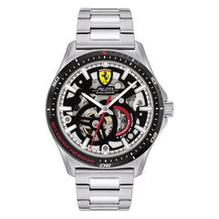 SCUDERIA FERRARI PILOTA EVO TURBO Mechanical Automatic Skeleton Clear Round Dial Men's Watch - 0830838