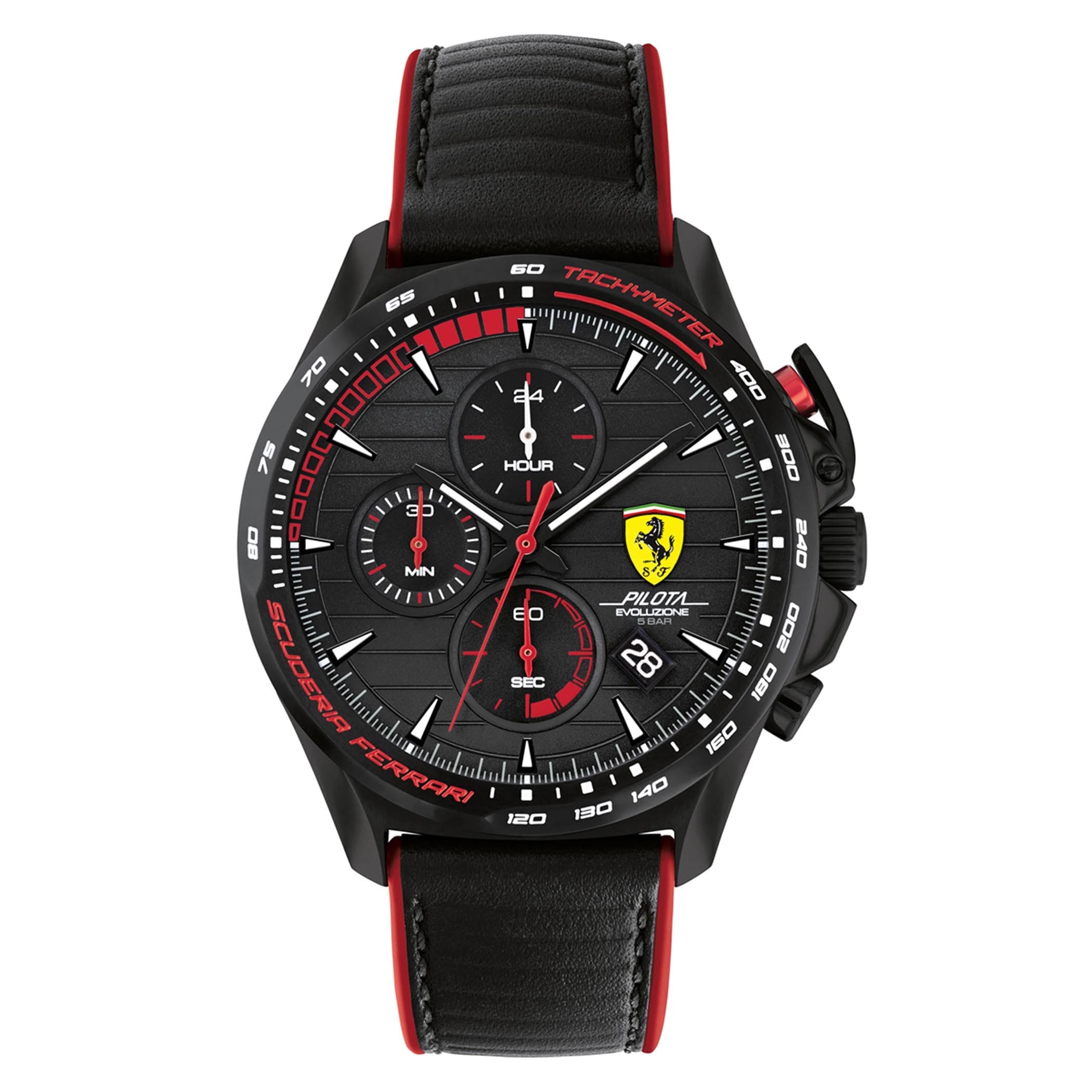SCUDERIA FERRARI PILOTA EVO TURBO Chronograph Black Round Dial Men's Watch - 0830849