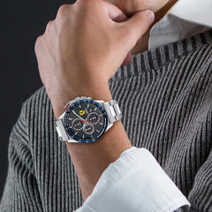 SCUDERIA FERRARI PILOTA EVO TURBO Chronograph Grey Round Dial Men's Watch - 0830850