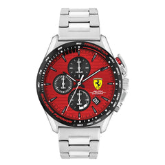 SCUDERIA FERRARI PILOTA EVO TURBO Chronograph Red Round Dial Men's Watch - 0830851