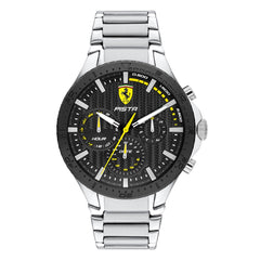 SCUDERIA FERRARI PISTA DUAL TRACK Multifunction Black Round Dial Men's Watch - 0830854