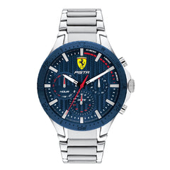SCUDERIA FERRARI PISTA DUAL TRACK Multifunction Blue Round Dial Men's Watch - 0830855
