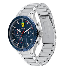 SCUDERIA FERRARI PISTA DUAL TRACK Multifunction Blue Round Dial Men's Watch - 0830855