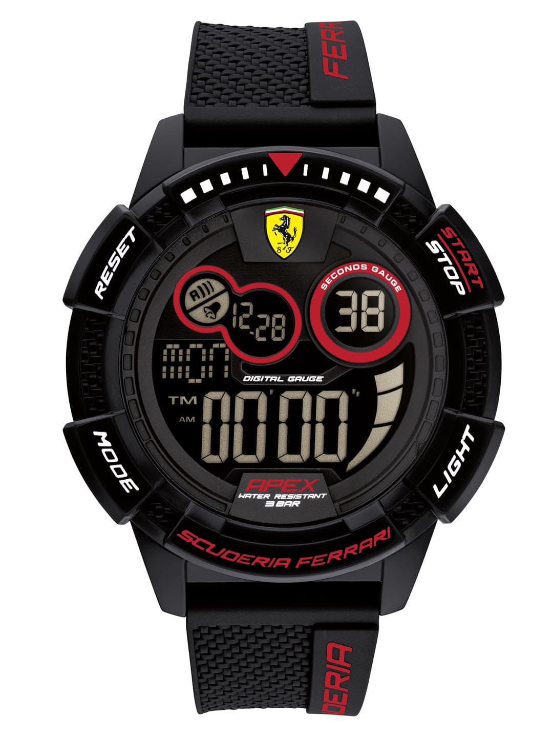 Scuderia Ferrari Apex Superfast Digital Black Round Dial Men's Watch - 830856