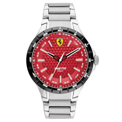 SCUDERIA FERRARI Pista Quartz Red Round Dial Men's Watch - 0830865