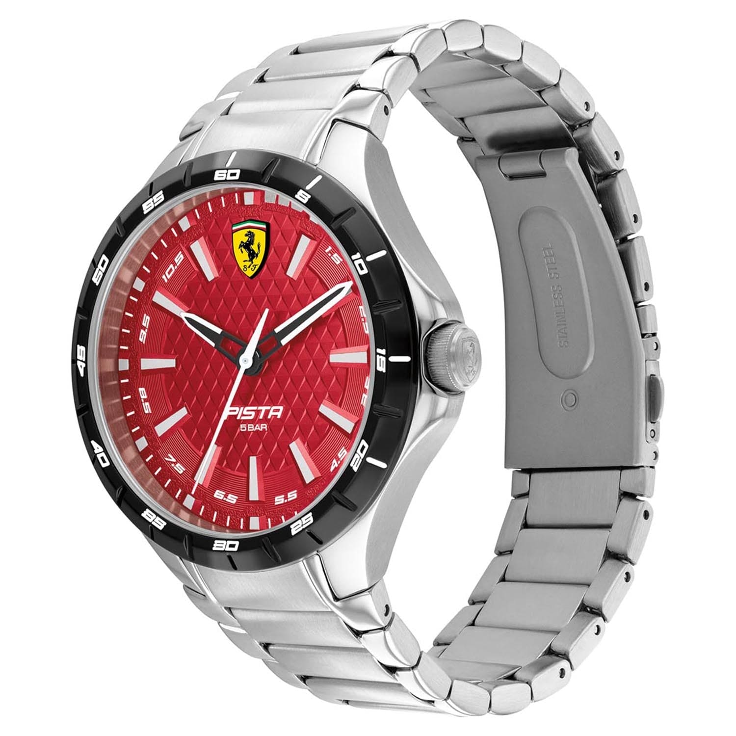 SCUDERIA FERRARI Pista Quartz Red Round Dial Men's Watch - 0830865