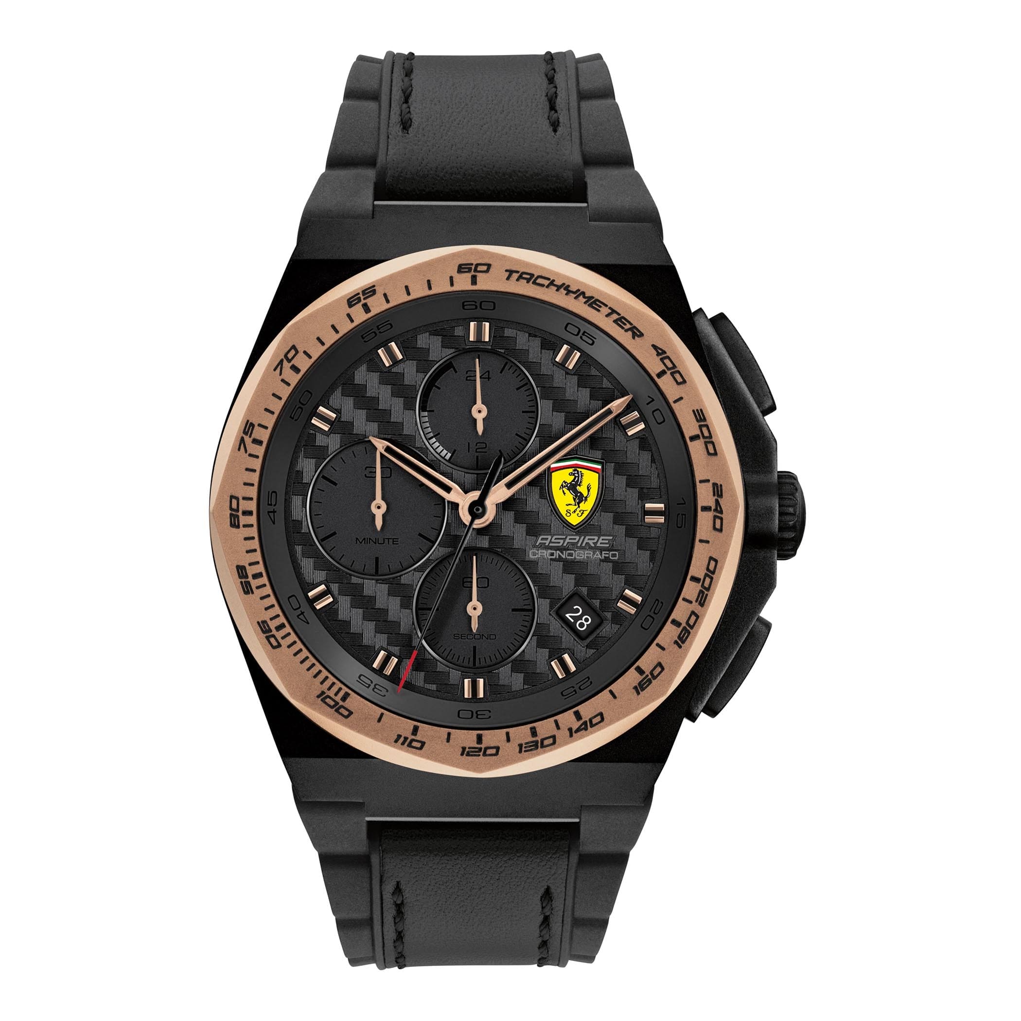 SCUDERIA FERRARI ASPIRE Chronograph Black Round Dial Men's Watch - 0830867