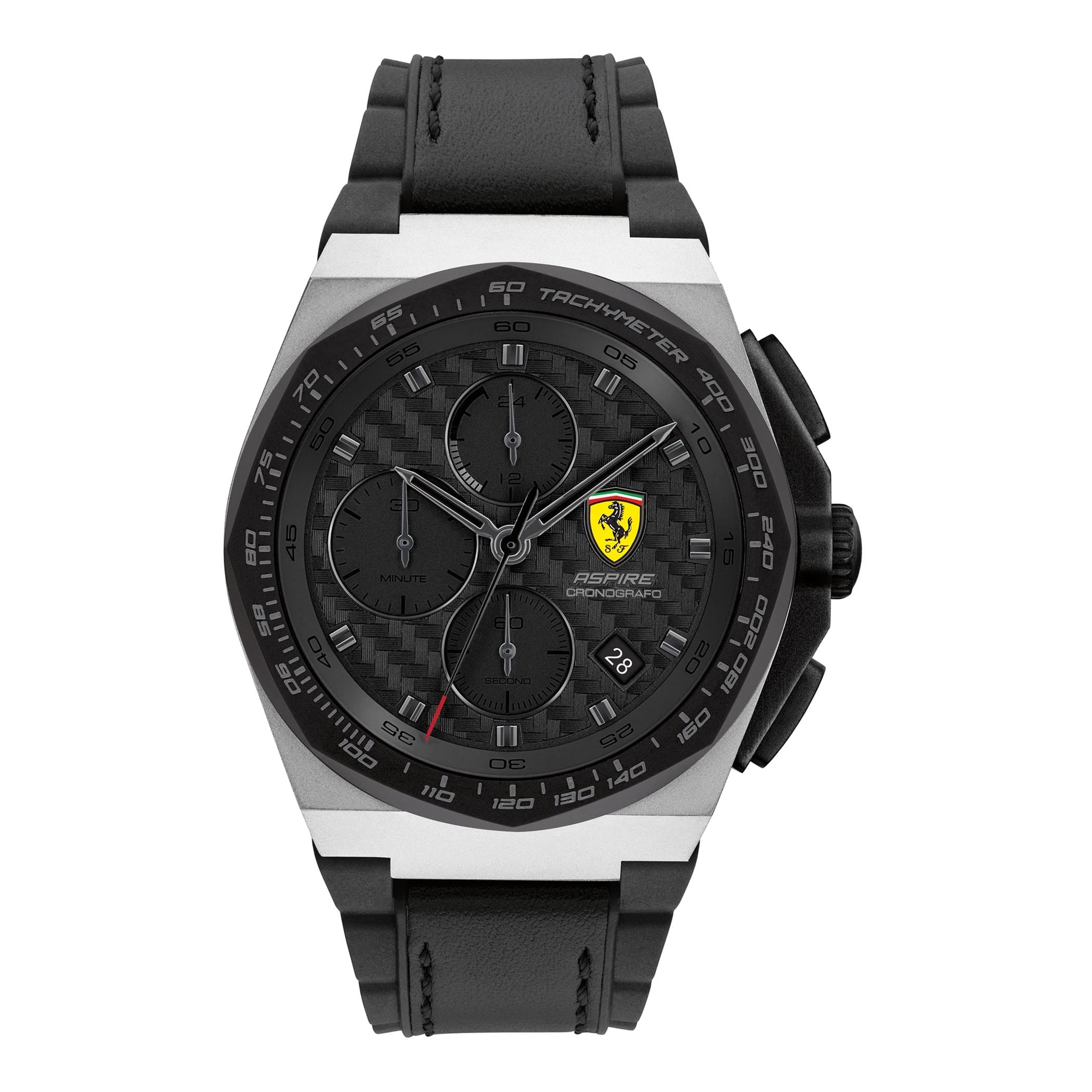 SCUDERIA FERRARI ASPIRE Chronograph Black Round Dial Men's Watch - 0830868