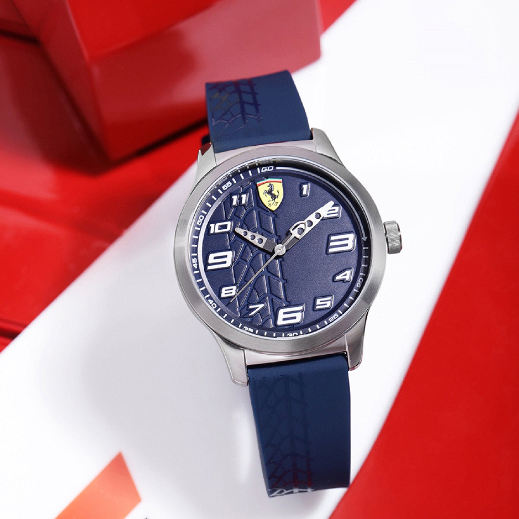 SCUDERIA FERRARI PITLANE Quartz Blue Round Dial Unisex Watch- 0840020