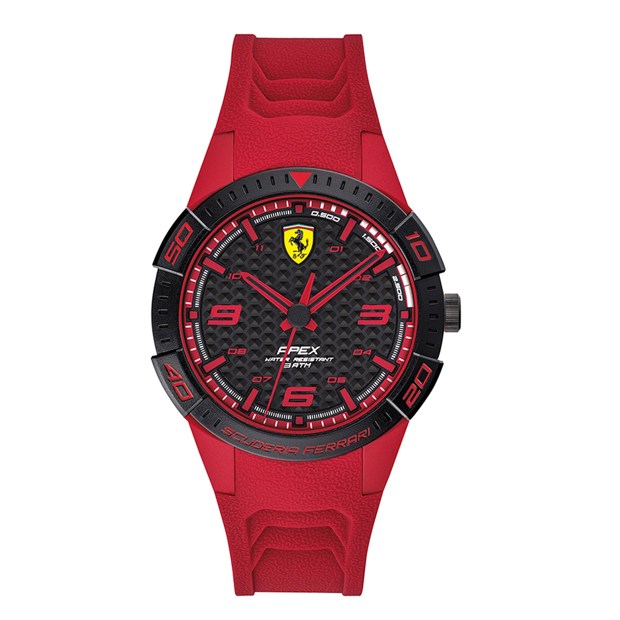 SCUDERIA FERRARI APEX Quartz Black Round Dial Unisex Watch- 0840033