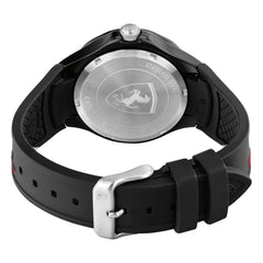 SCUDERIA FERRARI PISTA Quartz Black Round Dial Unisex Watch- 0840038