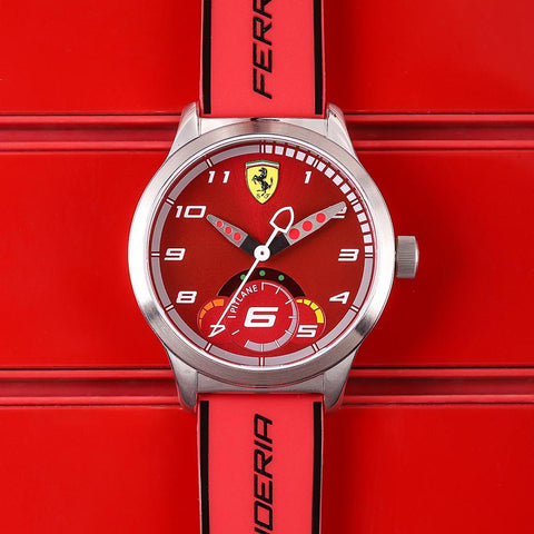 SCUDERIA FERRARI Pitlane Quartz Red Round Dial Kid's Watch - 0860004