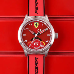 SCUDERIA FERRARI Pitlane Quartz Red Round Dial Kid's Watch - 0860004