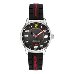 SCUDERIA FERRARI PITLANE Quartz Black Round Dial Unisex Watch- 0860012