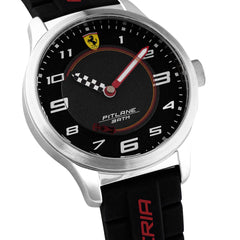 SCUDERIA FERRARI PITLANE Quartz Black Round Dial Unisex Watch- 0860012