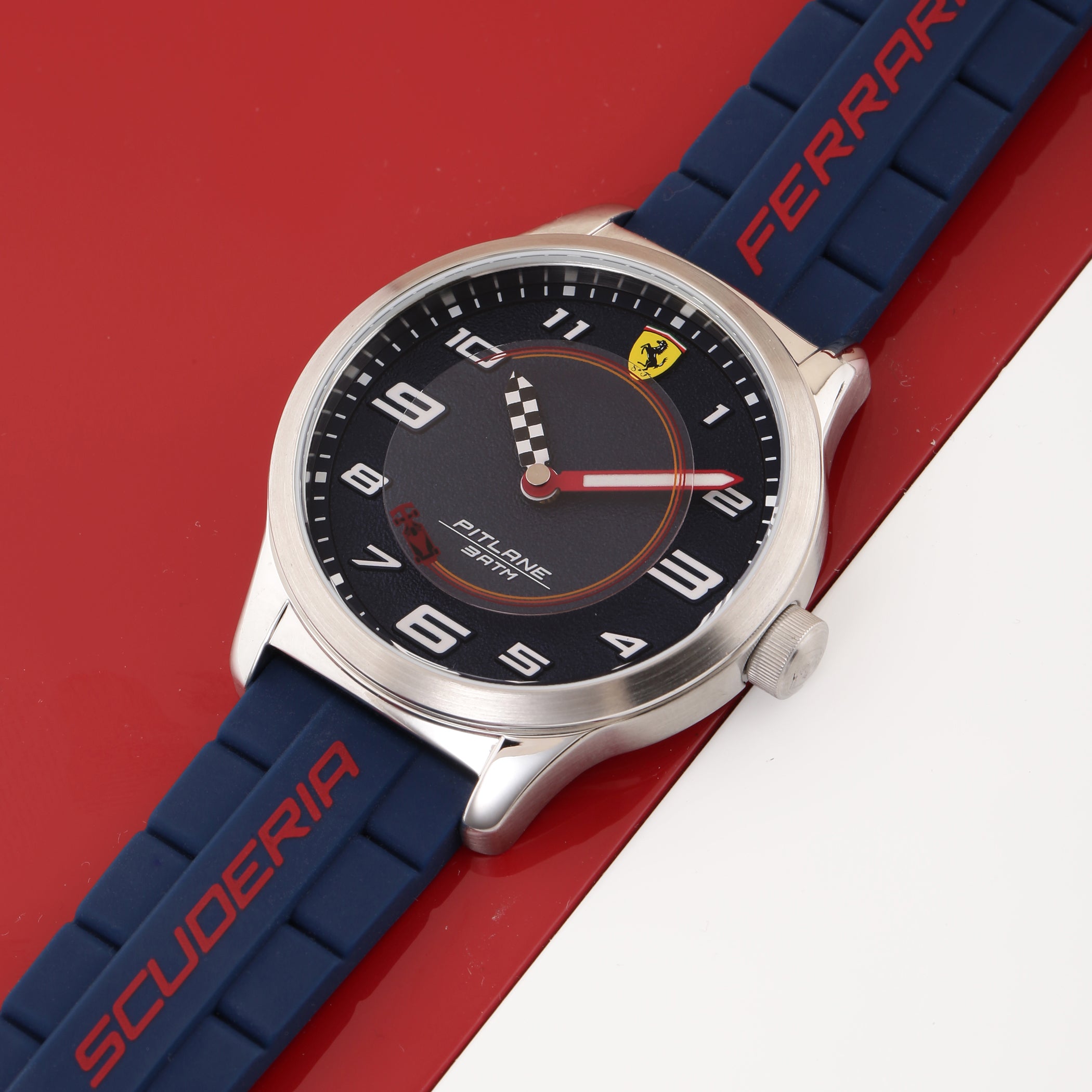 SCUDERIA FERRARI PITLANE Quartz Blue Round Dial Unisex Watch- 0860015