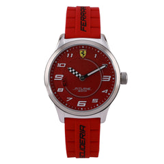 SCUDERIA FERRARI PITLANE Quartz Red Round Dial Unisex Watch with Additional Strap- 0860016
