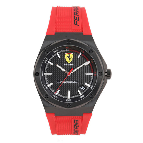 SCUDERIA FERRARI ASPIRE Quartz Black Round Dial Men's Watch with Gift Car- 0870030
