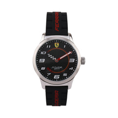 SCUDERIA FERRARI PITLANE Quartz Black Round Dial Unisex Watch- 0870043
