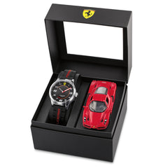 SCUDERIA FERRARI PITLANE Quartz Black Round Dial Unisex Watch- 0870043