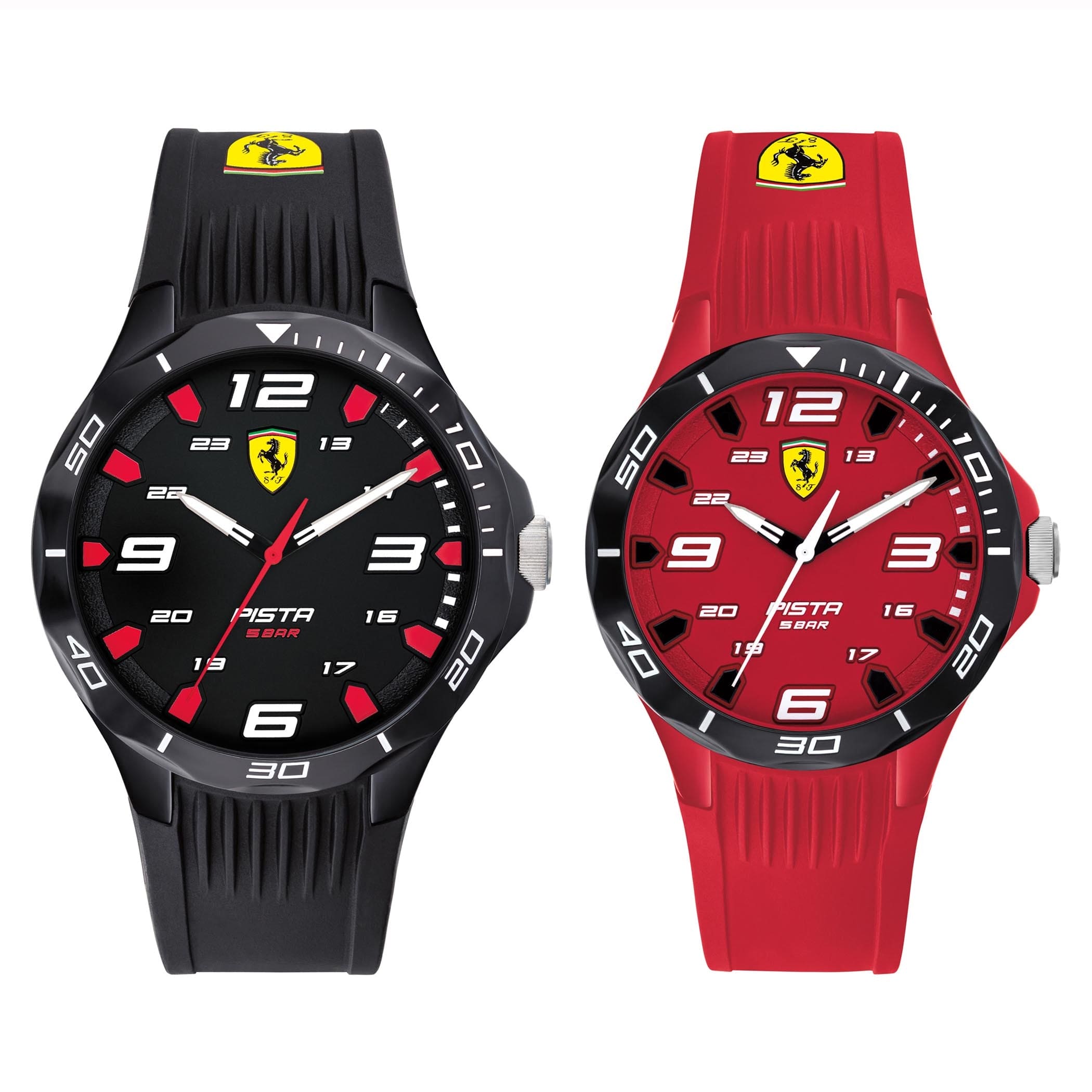 SCUDERIA FERRARI PISTA Analog Black Round Dial Pair Watch - 0870047