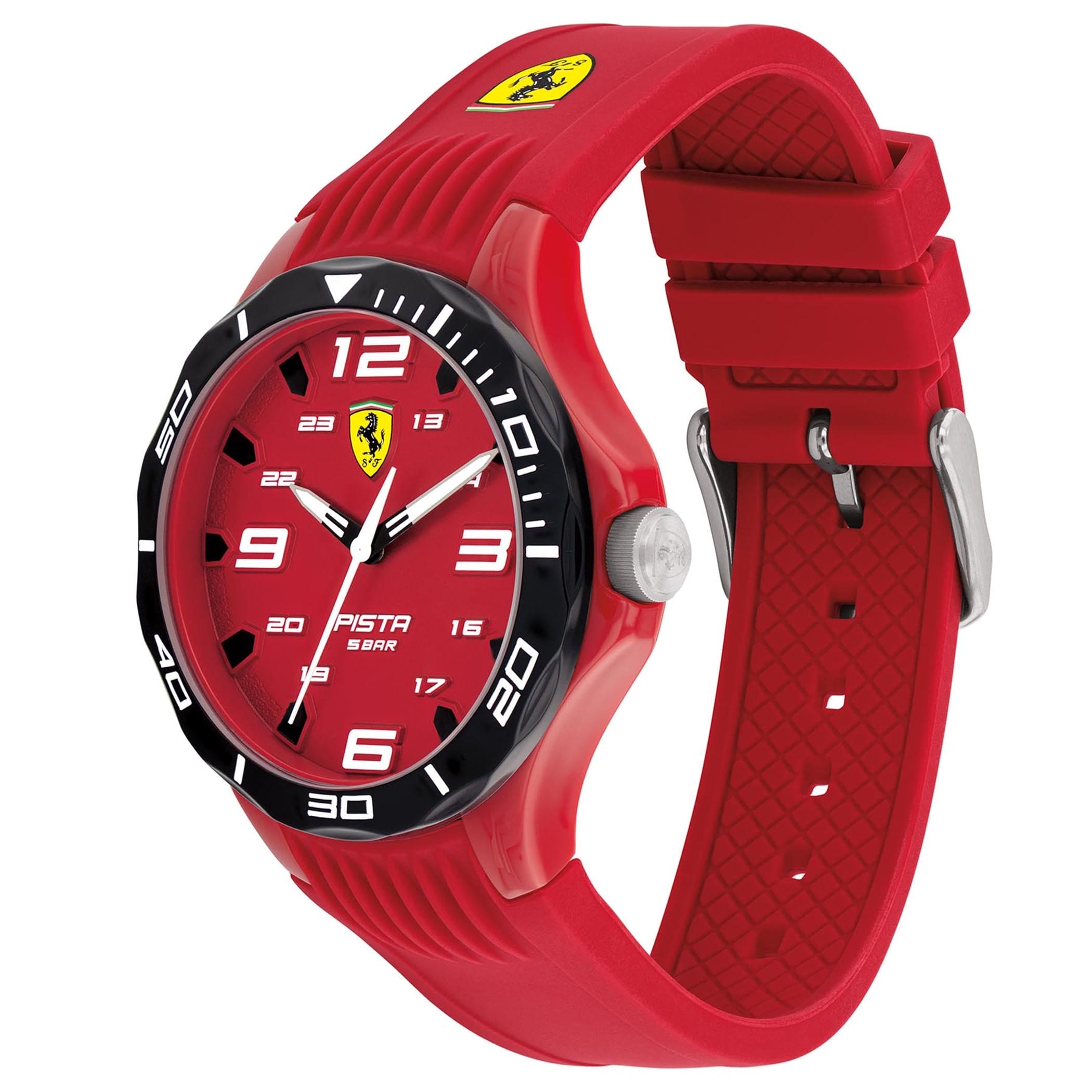 SCUDERIA FERRARI PISTA Analog Black Round Dial Pair Watch - 0870047