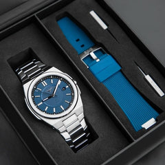 ZINVO RIVAL MARINE Quartz Blue Round Dial Men's Watch - 100-02