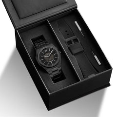 Zinvo RIVAL VENOM Quartz MOP Round Dial Watch with Additional Strap For Men's- 100-09