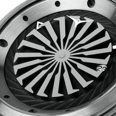 ZINVO BLADE GUNMETAL Analog Black Turbine Round Dial Men's Watch - 123