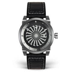 ZINVO BLADE GUNMETAL Analog Black Turbine Round Dial Men's Watch - 123