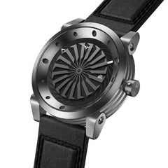 ZINVO BLADE GUNMETAL Analog Black Turbine Round Dial Men's Watch - 123