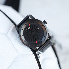 ZINVO BLADE PHANTOM Analog Black Turbine Round Dial Men's Watch - 127