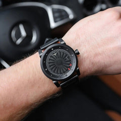 ZINVO BLADE PHANTOM Analog Black Turbine Round Dial Men's Watch - 127