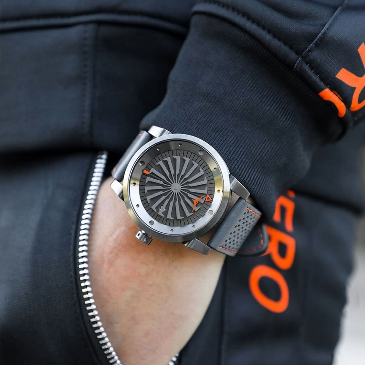 ZINVO BLADE ETHOS Analog Black Turbine Round Dial Men's Watch - 140