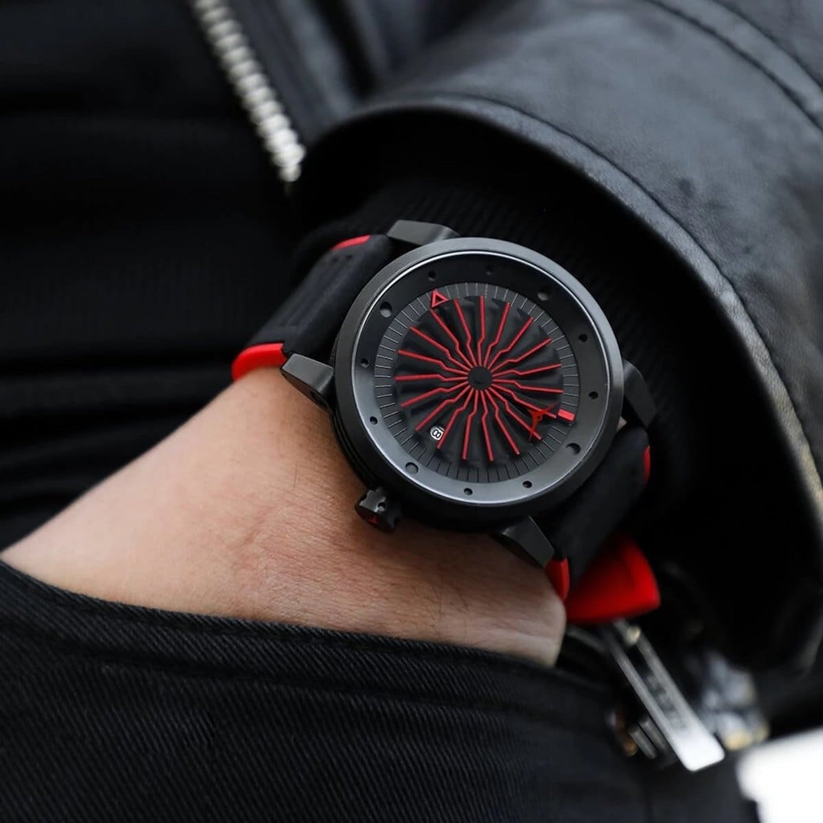 ZINVO BLADE CORSA Analog Black Turbine Round Dial Men's Watch - 142