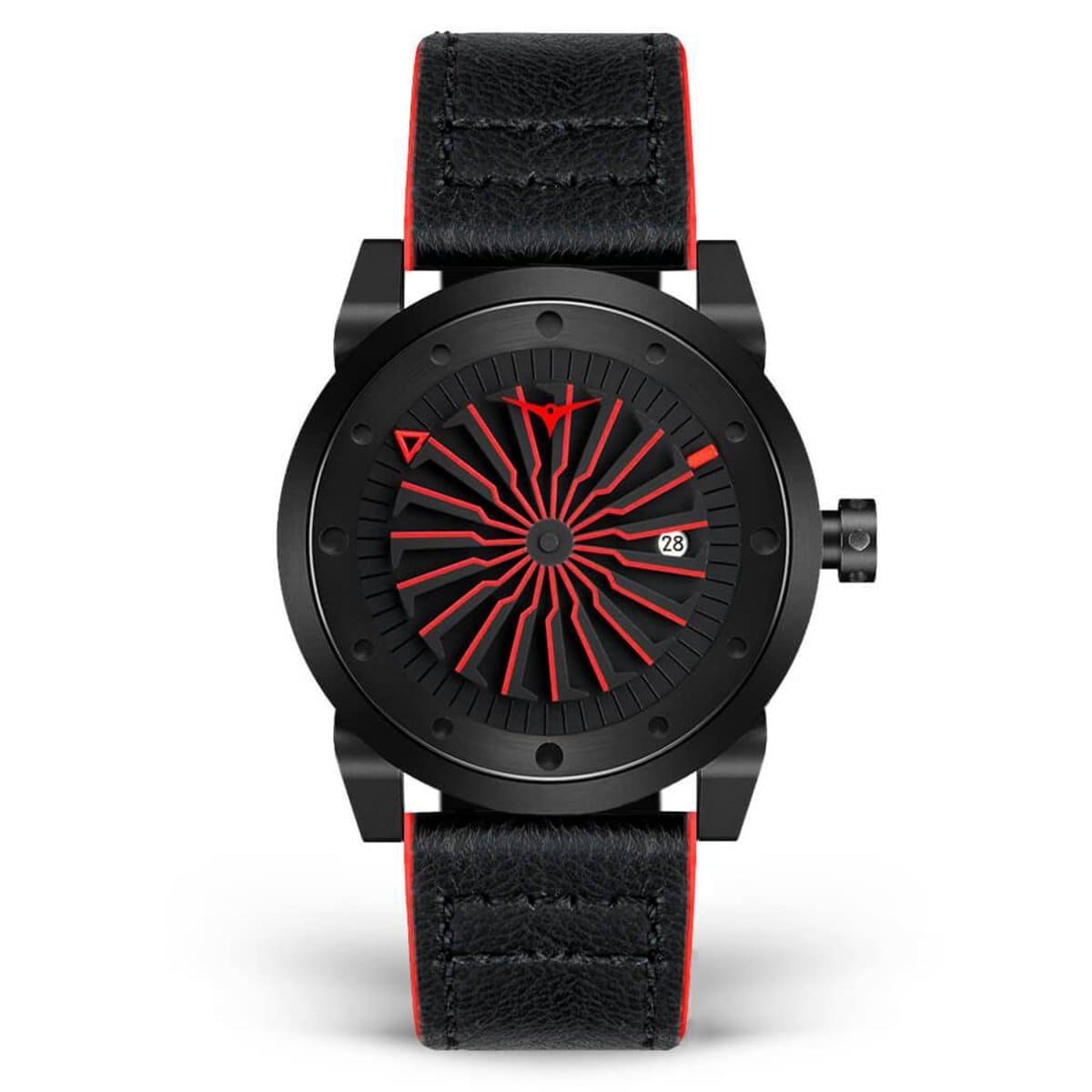 ZINVO BLADE CORSA Analog Black Turbine Round Dial Men's Watch - 142