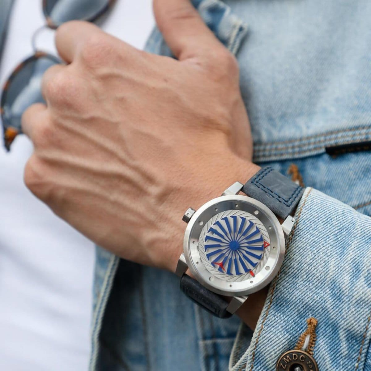 ZINVO BLADE MARINE Analog Grey Turbine Round Dial Men's Watch - 155