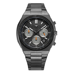 Zinvo RIVAL CHRONO VENOM Chronograph Black Round Dial Watch with Additional Strap For Men's- 200-05