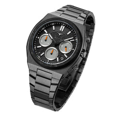 Zinvo RIVAL CHRONO VENOM Chronograph Black Round Dial Watch with Additional Strap For Men's- 200-05