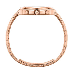 Zinvo RIVAL CHRONO ROSE GOLD Chronograph Brown Round Watch Dial with Additional Strap For Men's- 200-06