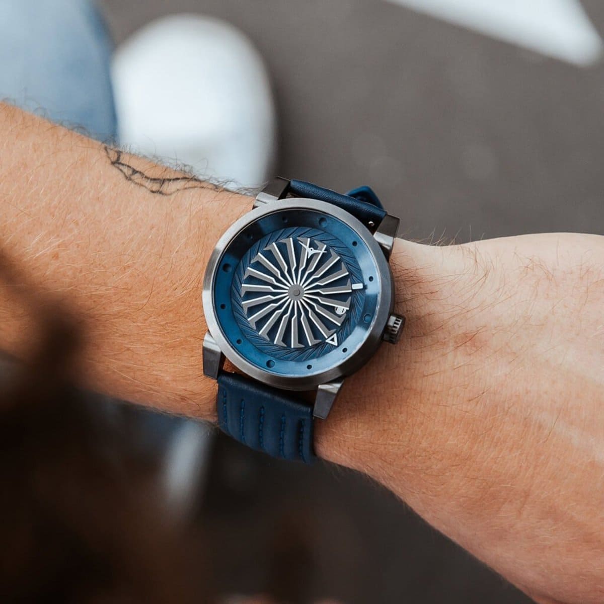 ZINVO BLADE ALPHA Analog Blue Turbine Round Dial Men's Watch - 210