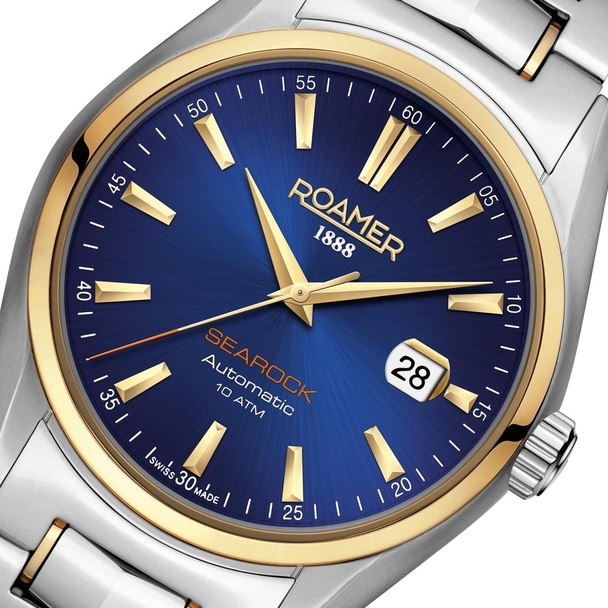 ROAMER Searock Mechanical Automatic Blue Round Dial Men's Watch-210633 47 45 20