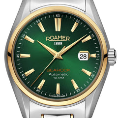 ROAMER Searock Mechanical Automatic Green Round Dial Men's Watch-210633 47 75 20