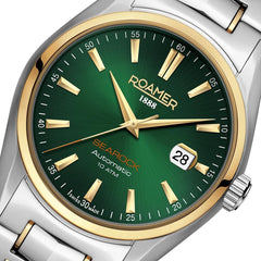 ROAMER Searock Mechanical Automatic Green Round Dial Men's Watch-210633 47 75 20