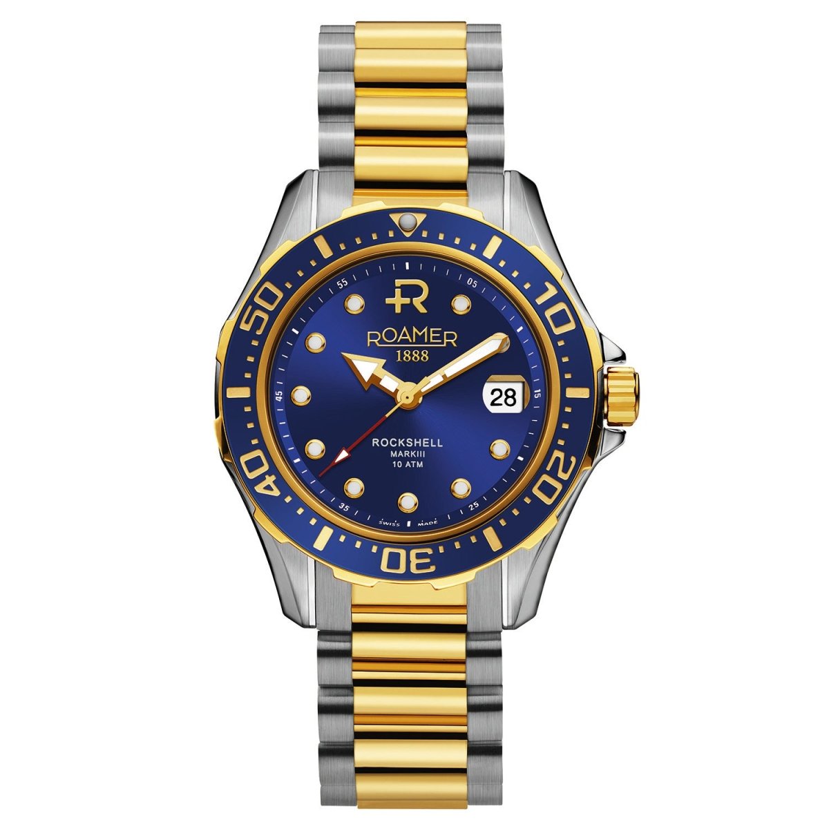 ROAMER Rockshell Mark III Mechanical Blue Round Dial Men's Watch- 220633 47 45 20