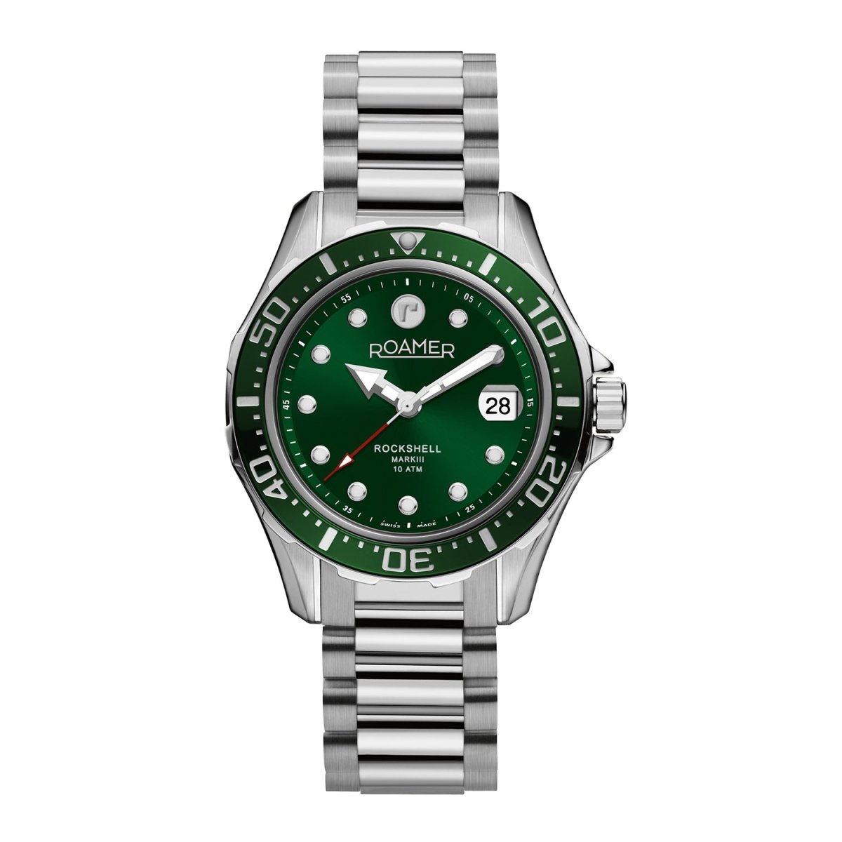 ROAMER Rockshell Mark III Automatic Green Round Dial Men's Watch- 220660 41 75 20