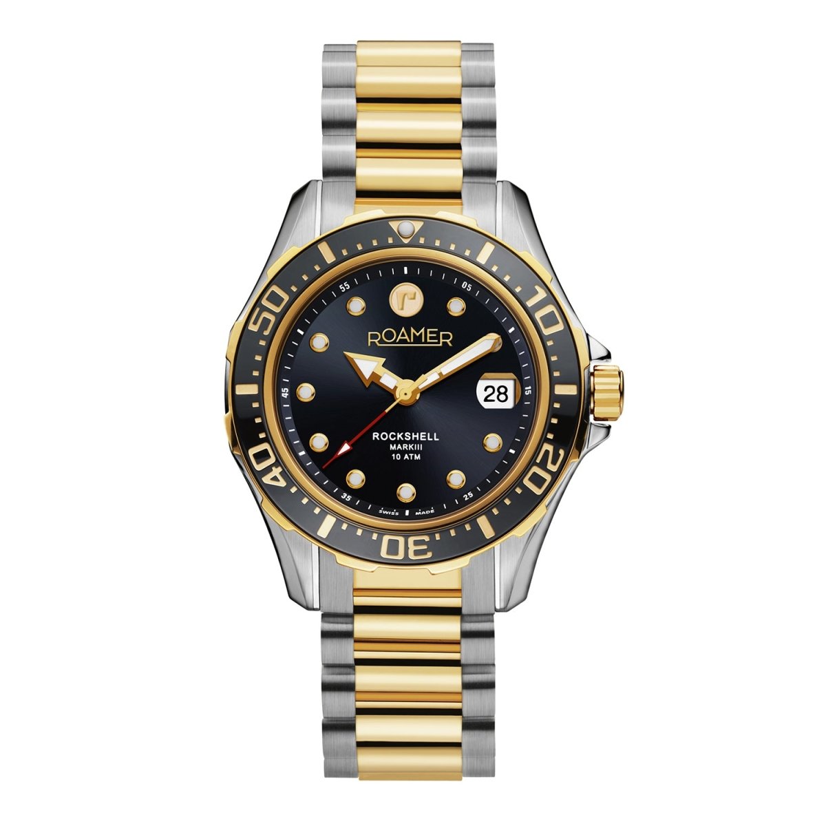 ROAMER Rockshell Mark III Automatic Black Round Dial Men's Watch- 220660 47 55 20